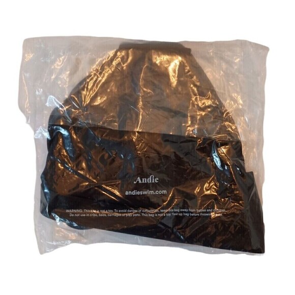 Andie Swim Bikini Set Large Tahiti Top Riviera Bottom Eco Nylon Black NWT - Picture 7 of 9